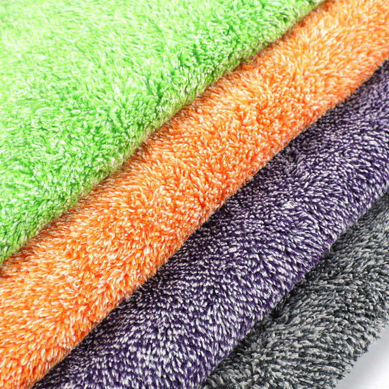 4PK Antibacterial Gypsophila Coral Fleece Car Towel